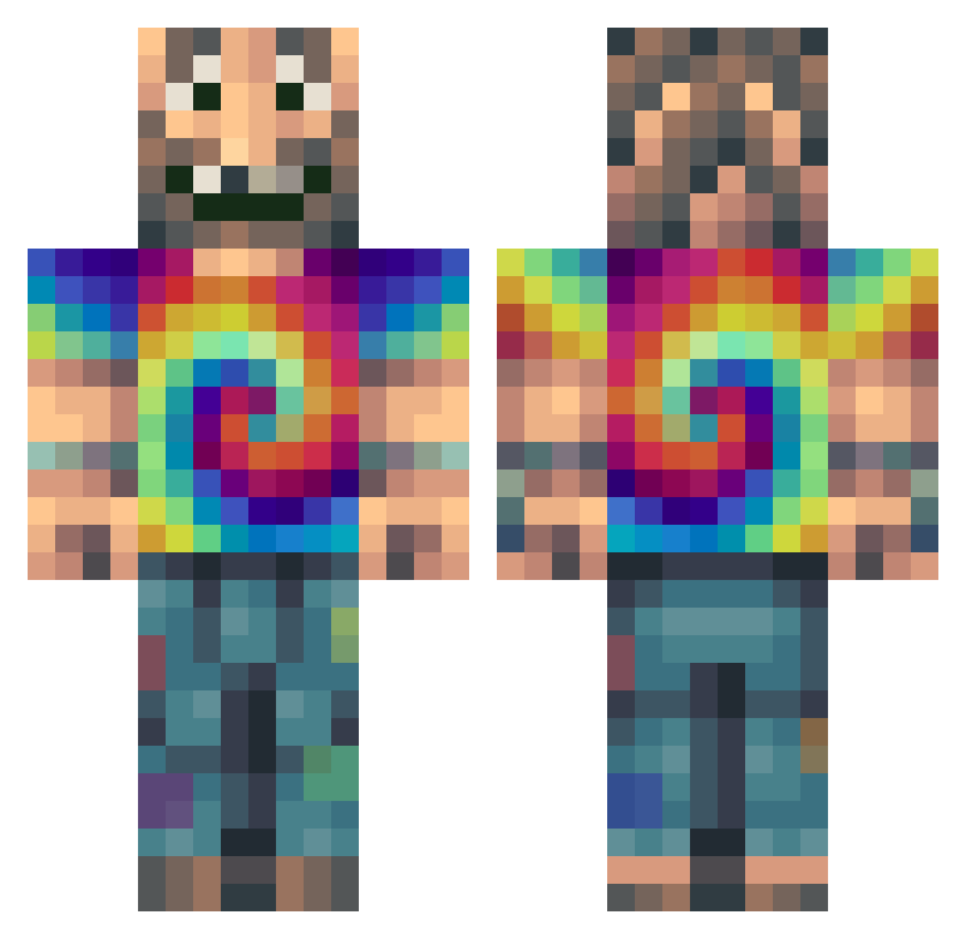 _RECHNENIX_ Minecraft skin, front and back view