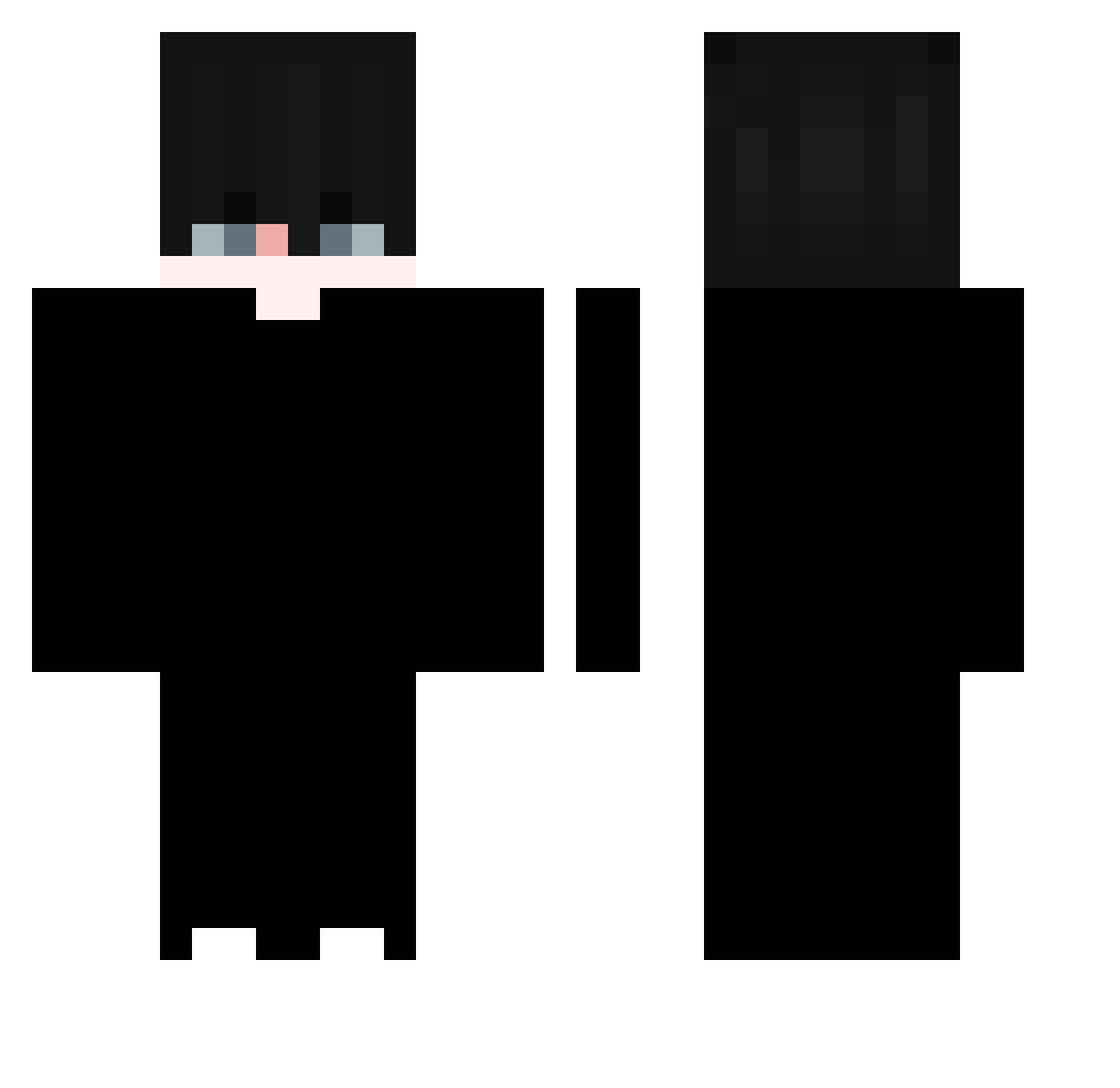RealCraftHasan Minecraft skin, front and back view