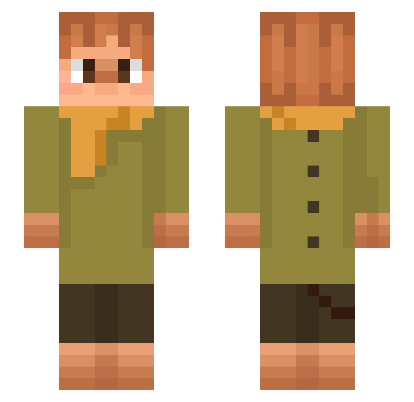 alleidalby Minecraft skin, front and back view