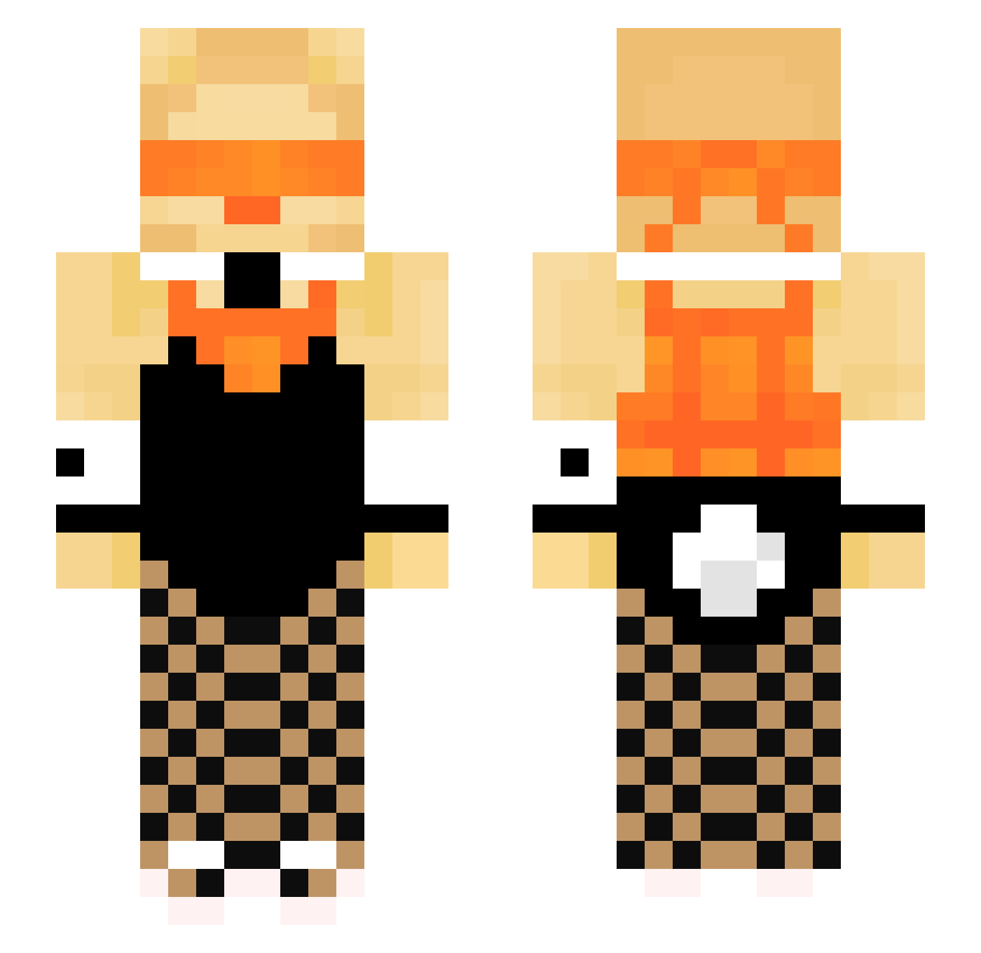 Setak1I Minecraft skin, front and back view