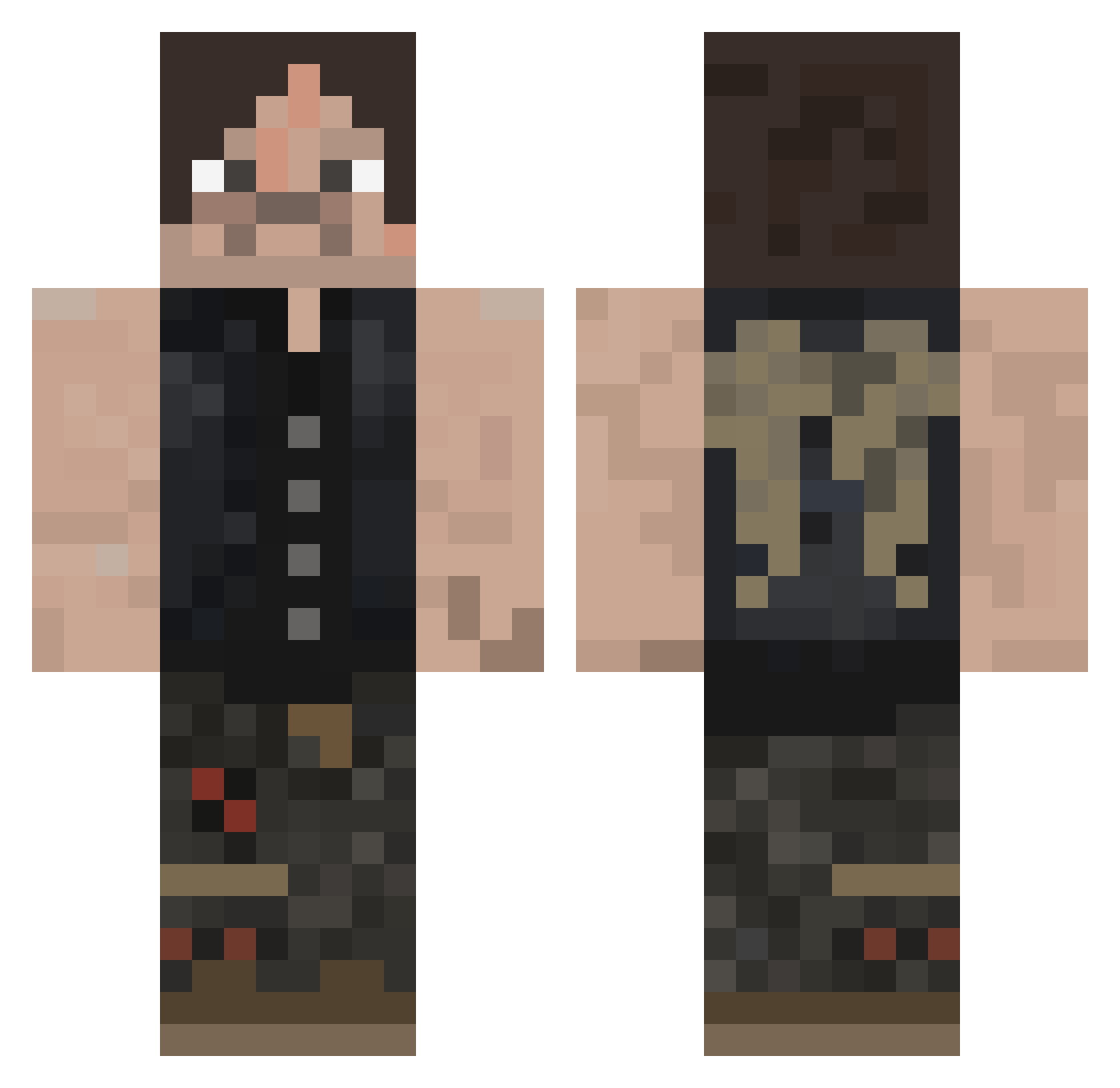 r_e_e_d Minecraft skin, front and back view