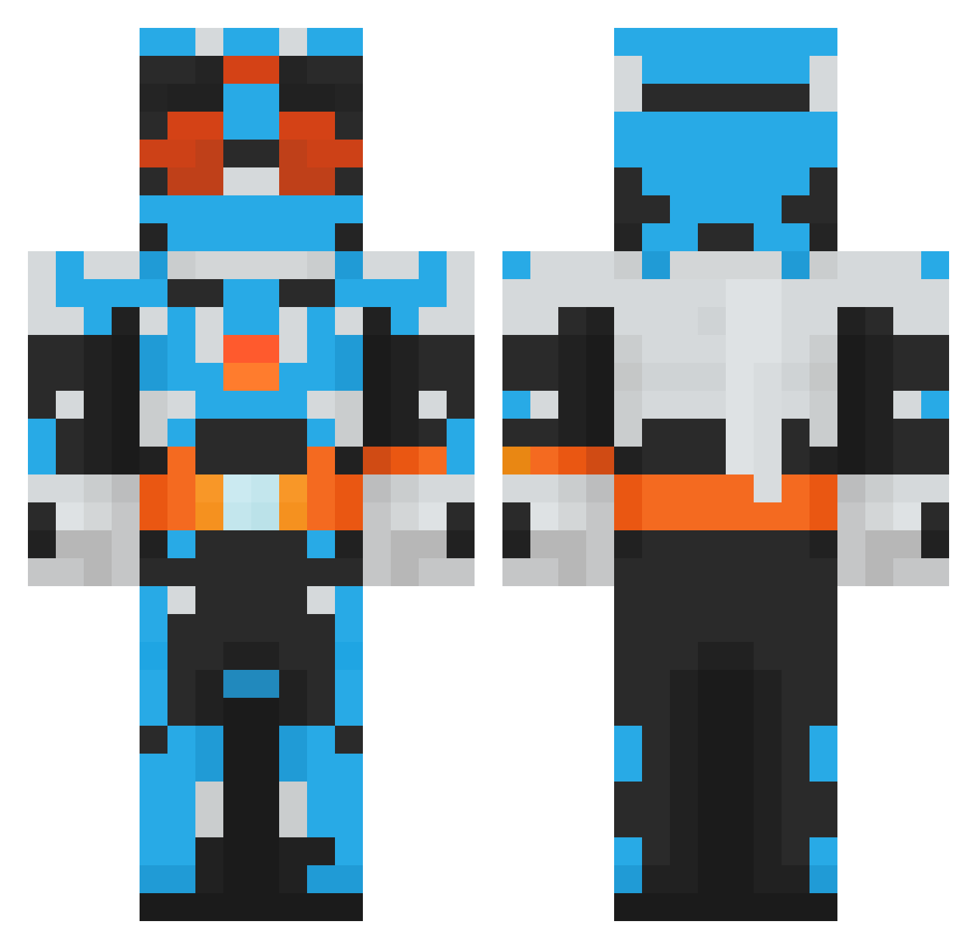 LeeWon_ Minecraft skin, front and back view