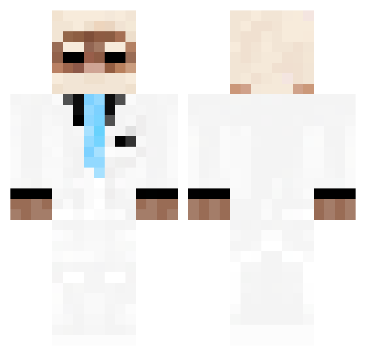 Vi_cious Minecraft skin, front and back view
