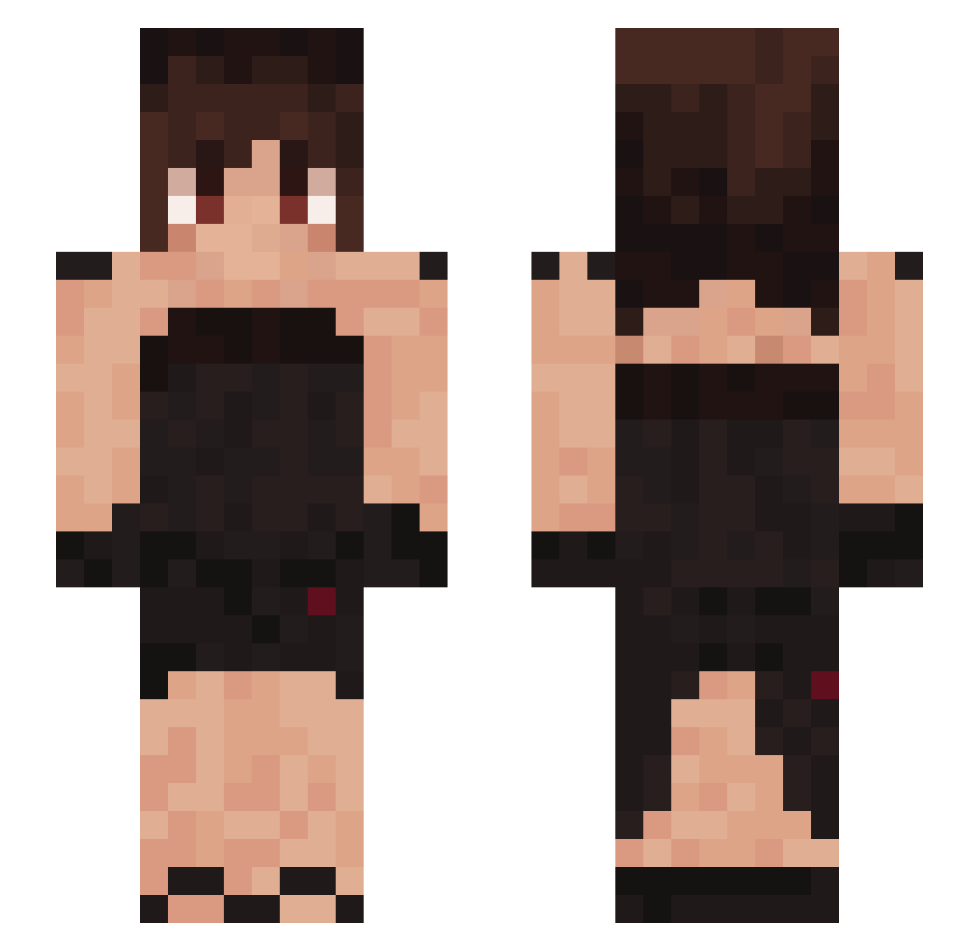 Esauritaa Minecraft skin, front and back view
