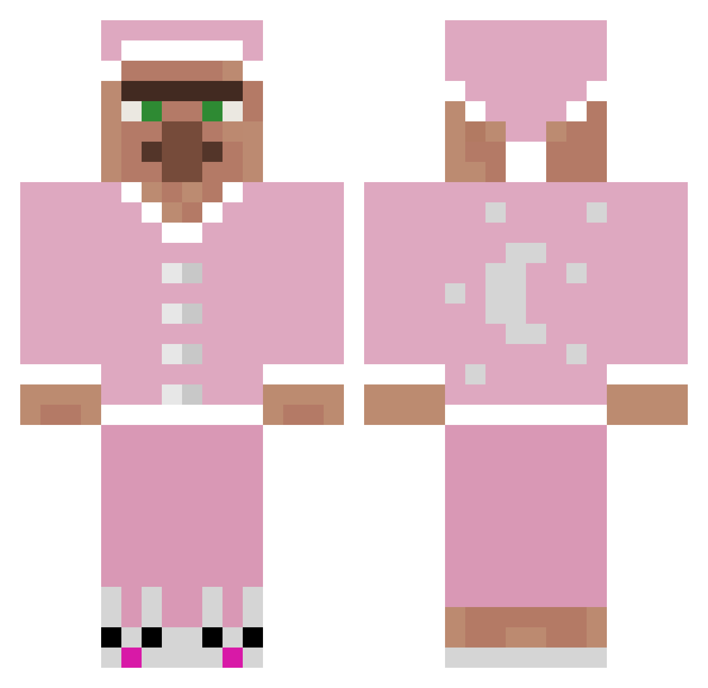 nvmnati Minecraft skin, front and back view