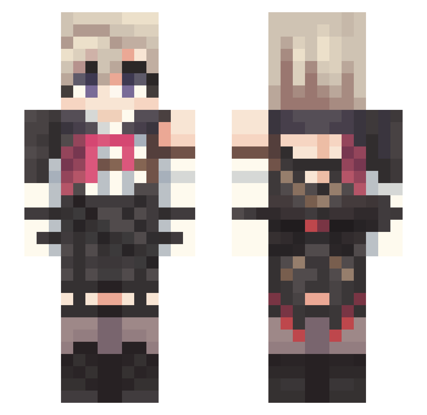 nmn1999 Minecraft skin, front and back view