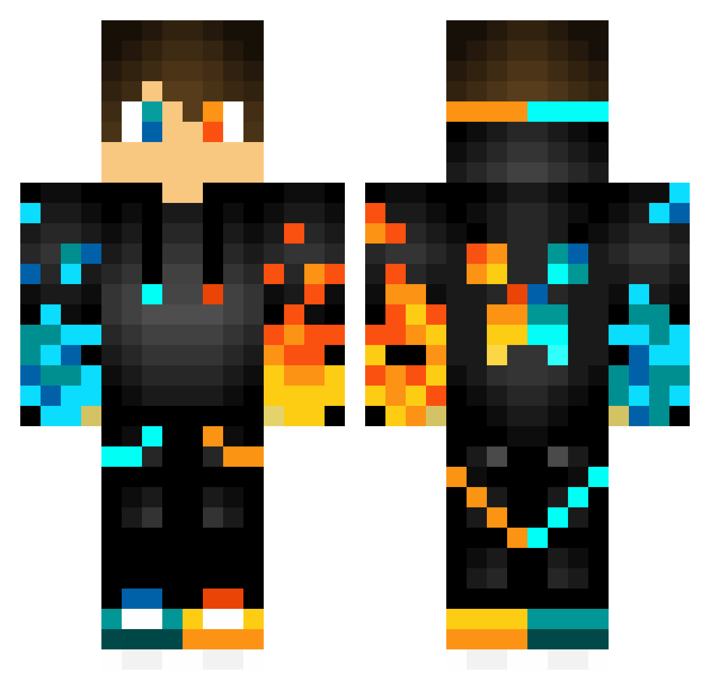 Straccia74 Minecraft skin, front and back view