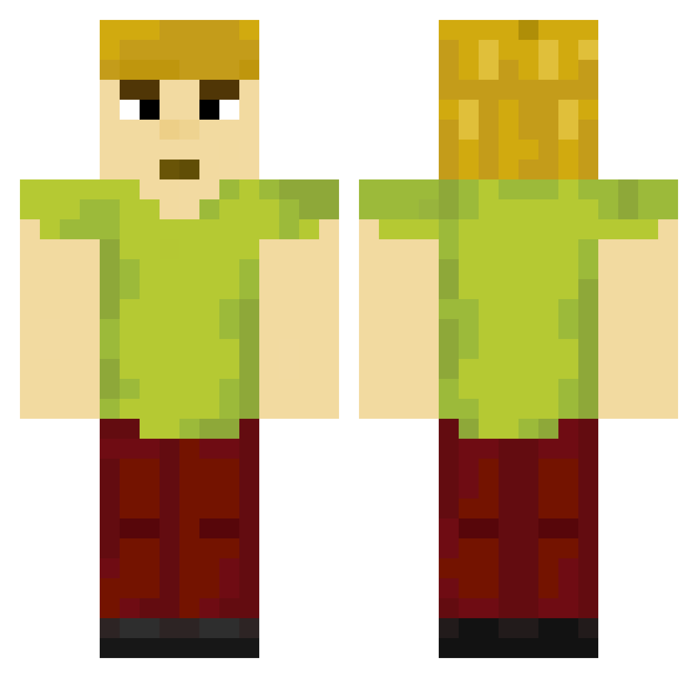 _zso59 Minecraft skin, front and back view