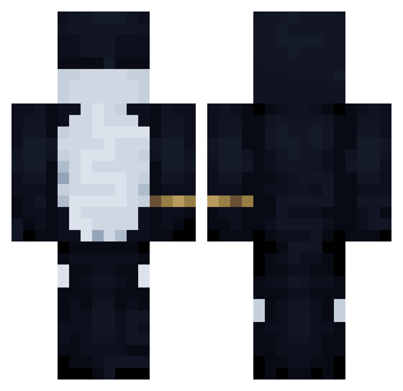 Elaterium Minecraft skin, front and back view