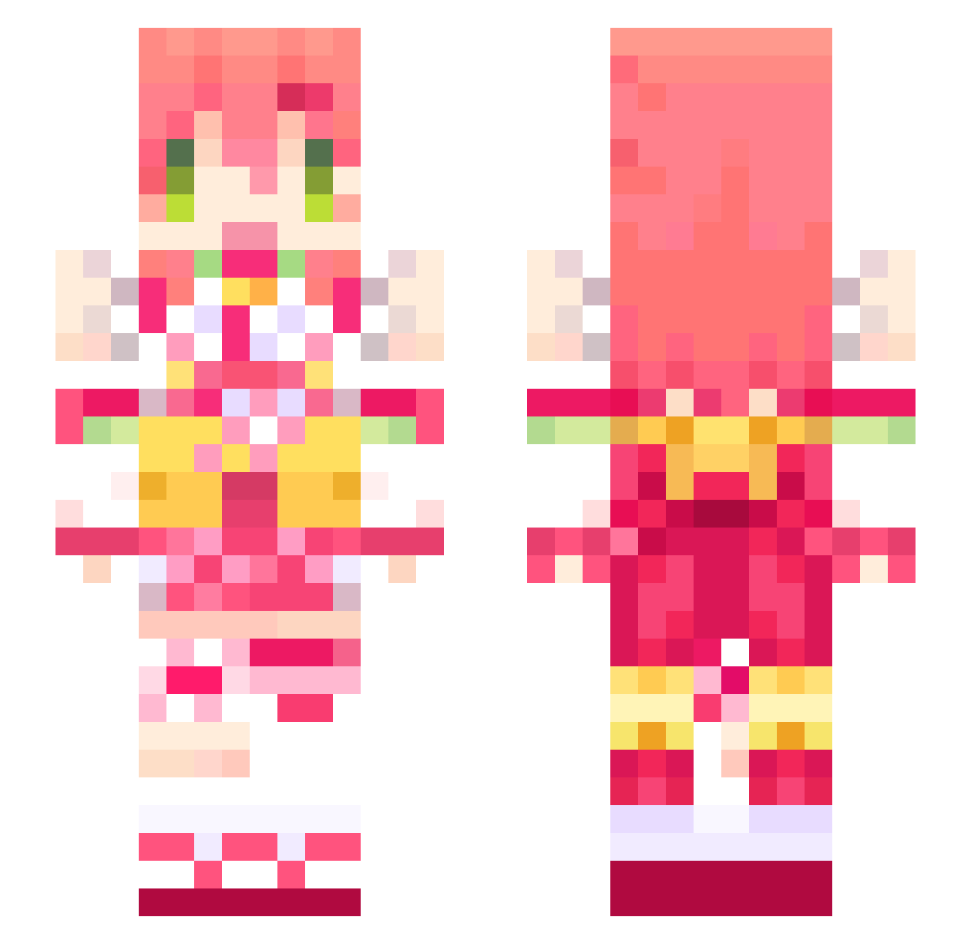 ennachi Minecraft skin, front and back view