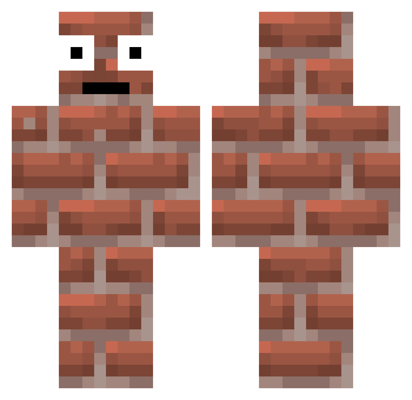 runawaybrick460 Minecraft skin, front and back view