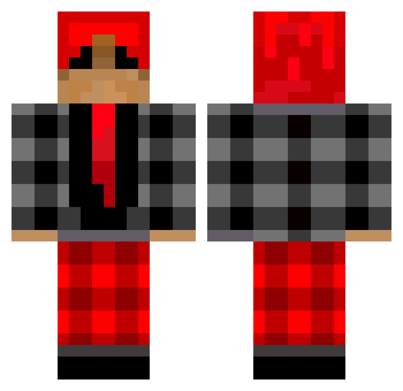 SoccerAnders Minecraft skin, front and back view