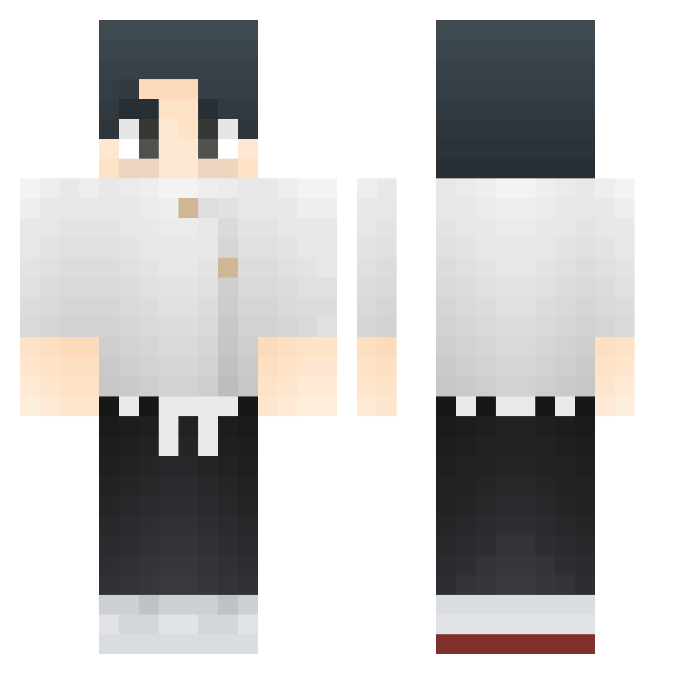_narsh Minecraft skin, front and back view