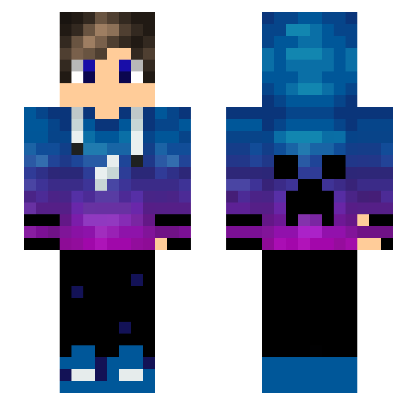 SkoZz_z Minecraft skin, front and back view