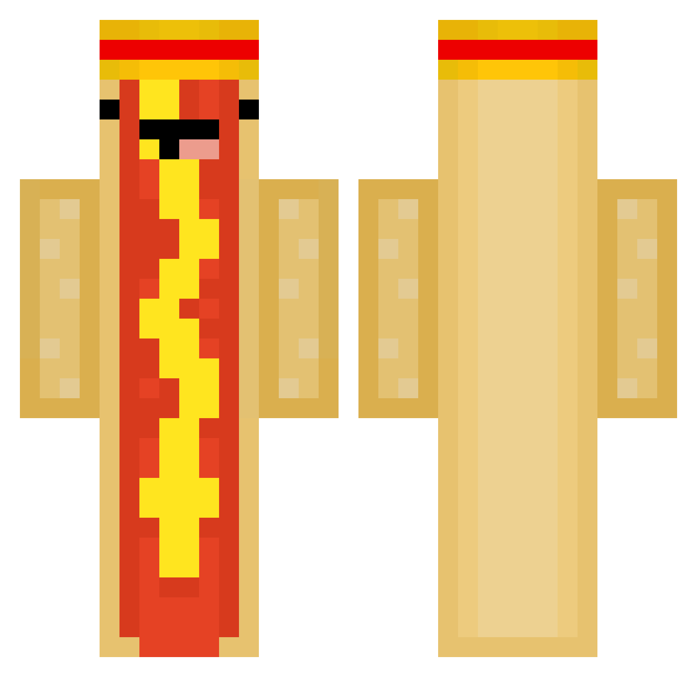 JhowzinLT Minecraft skin, front and back view