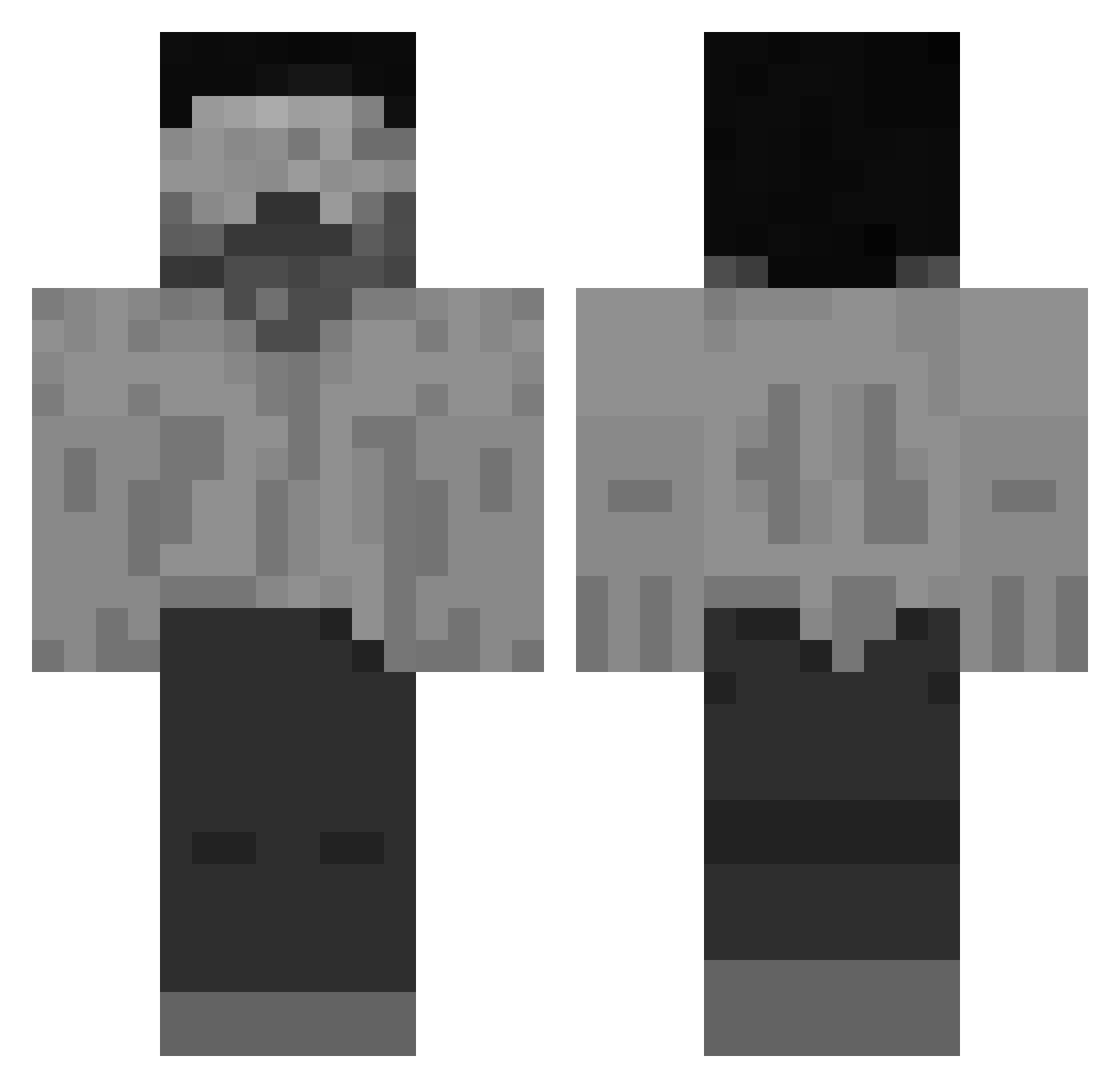 Mozzi_0410 Minecraft skin, front and back view