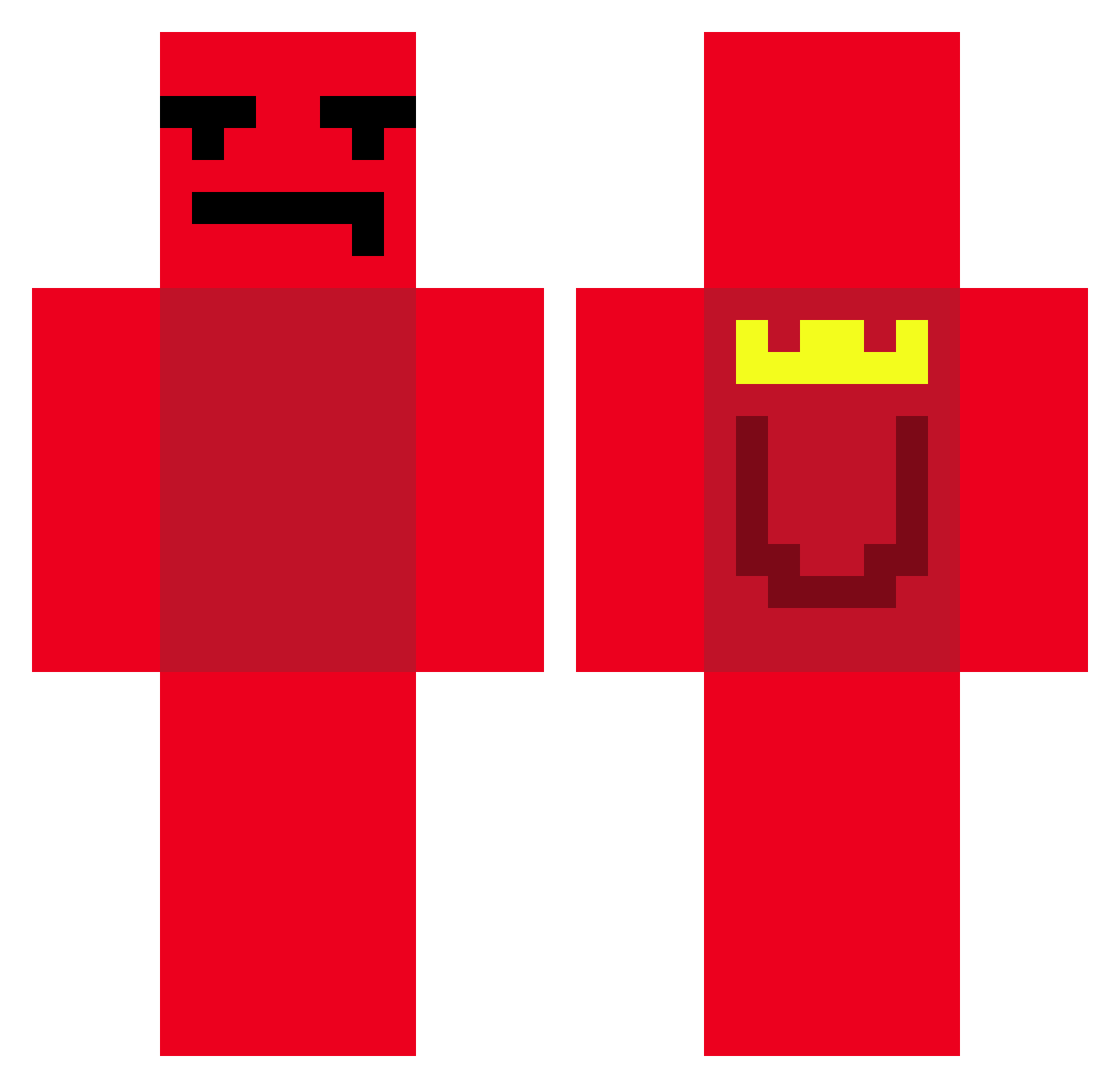 Player032052942 Minecraft skin, front and back view