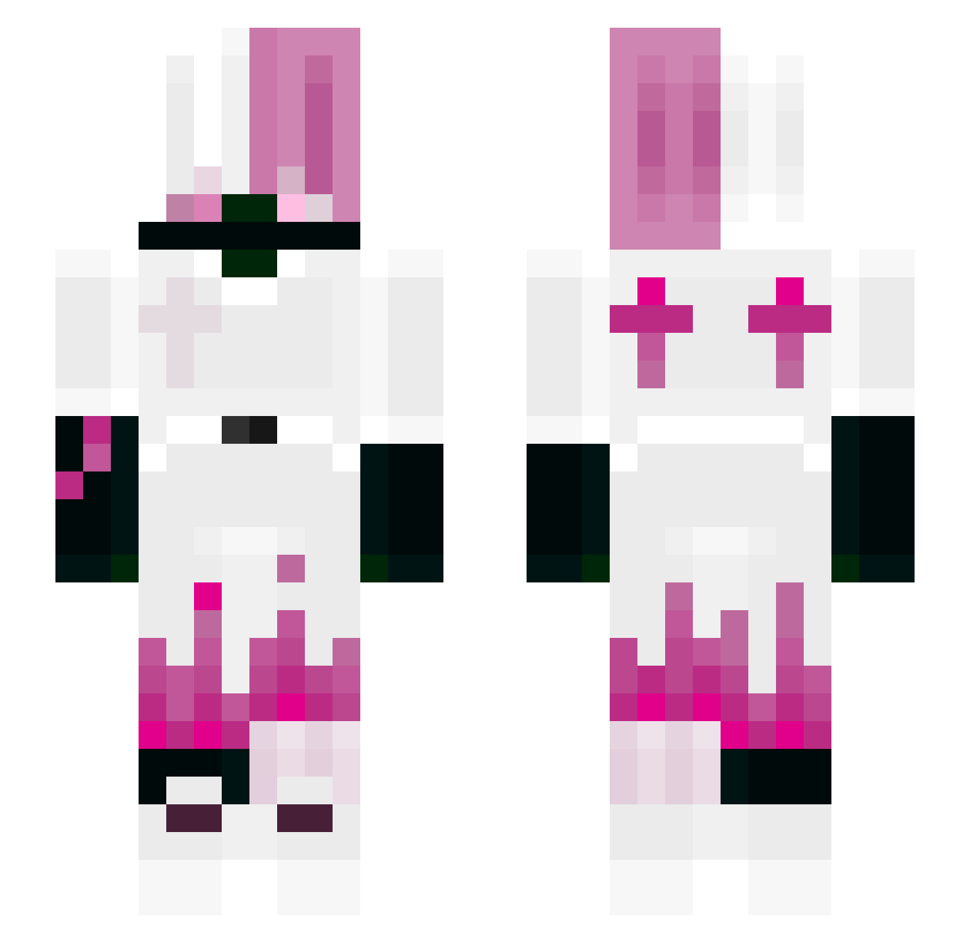 ClassDucky Minecraft skin, front and back view