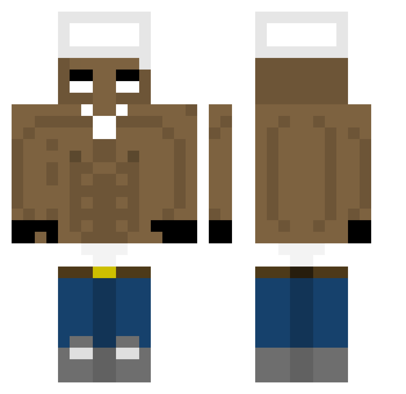 UrFatKid Minecraft skin, front and back view