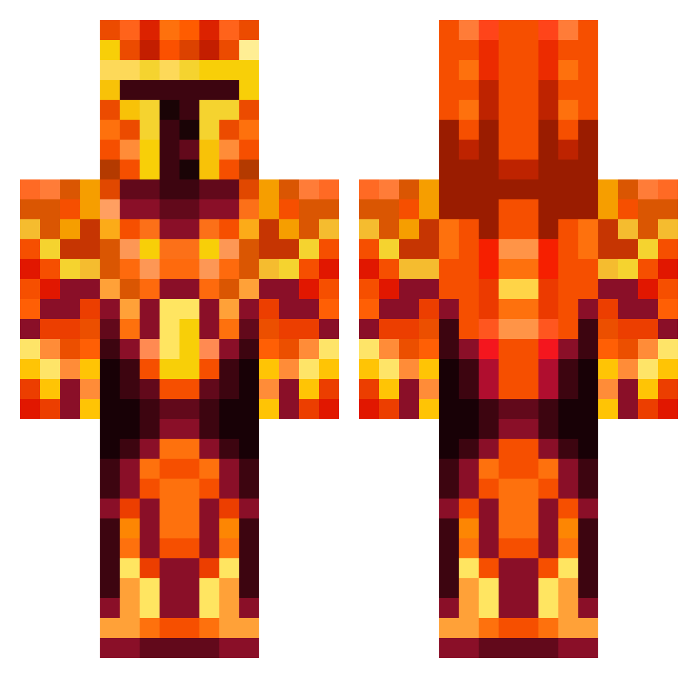 Ilovegambling_ Minecraft skin, front and back view