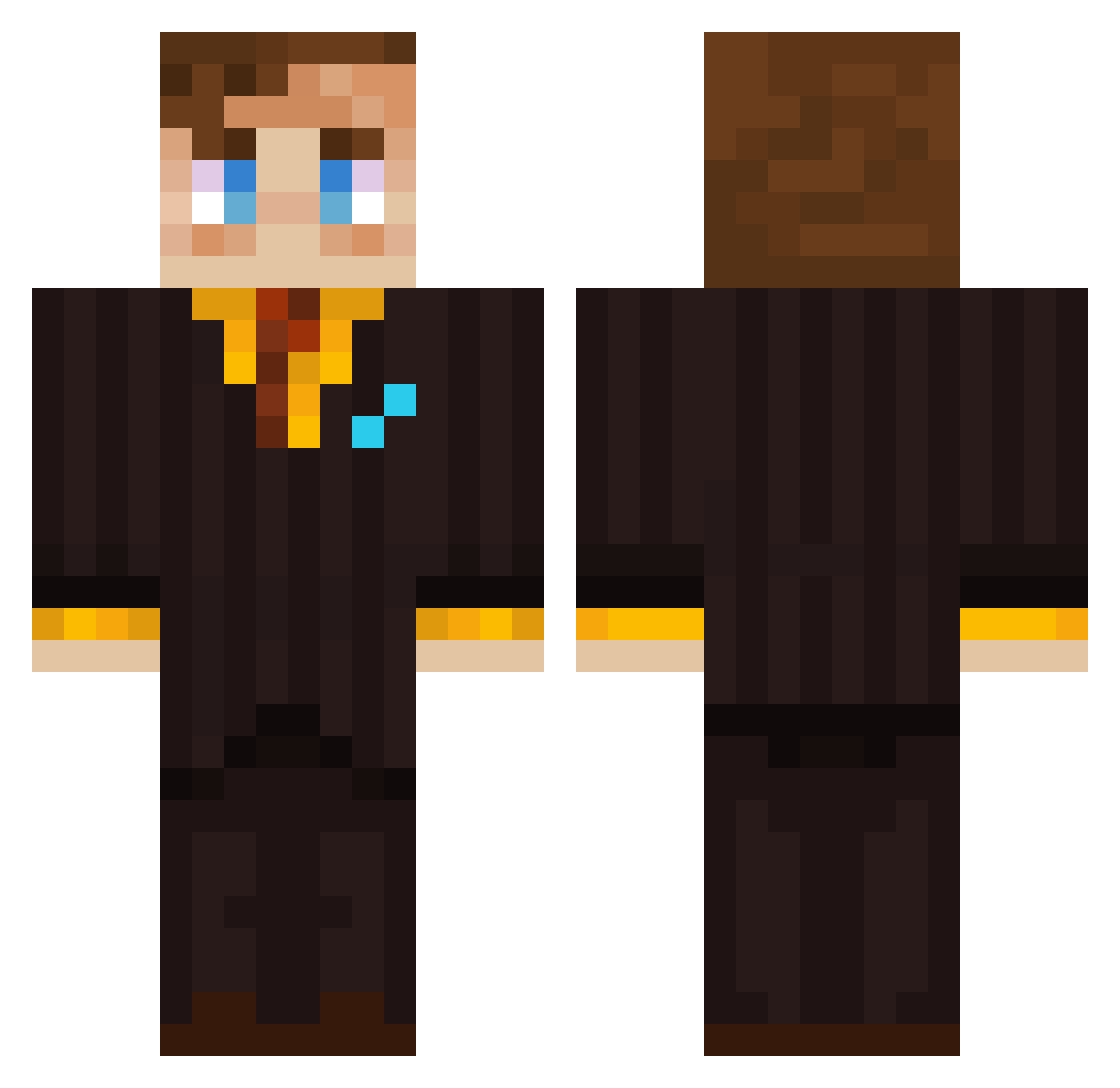 oxezyo Minecraft skin, front and back view