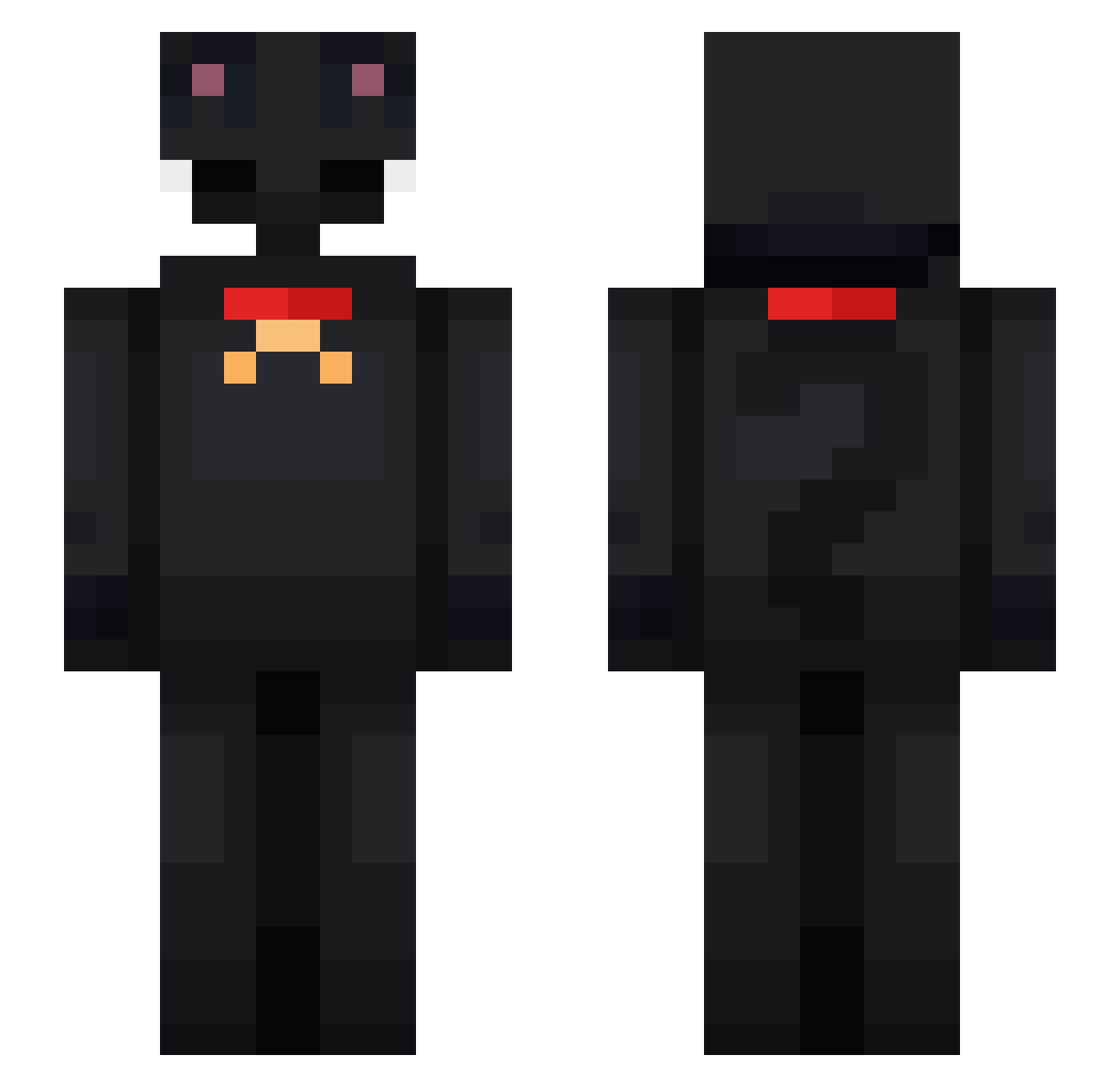 Duburrito Minecraft skin, front and back view