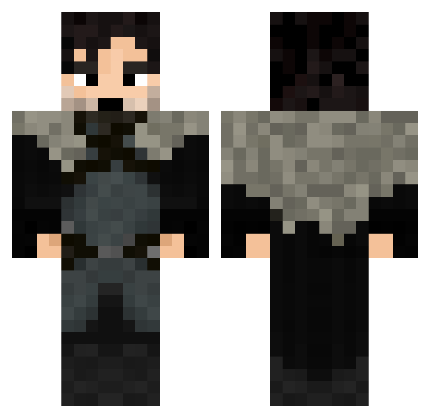_Warsen_ Minecraft skin, front and back view