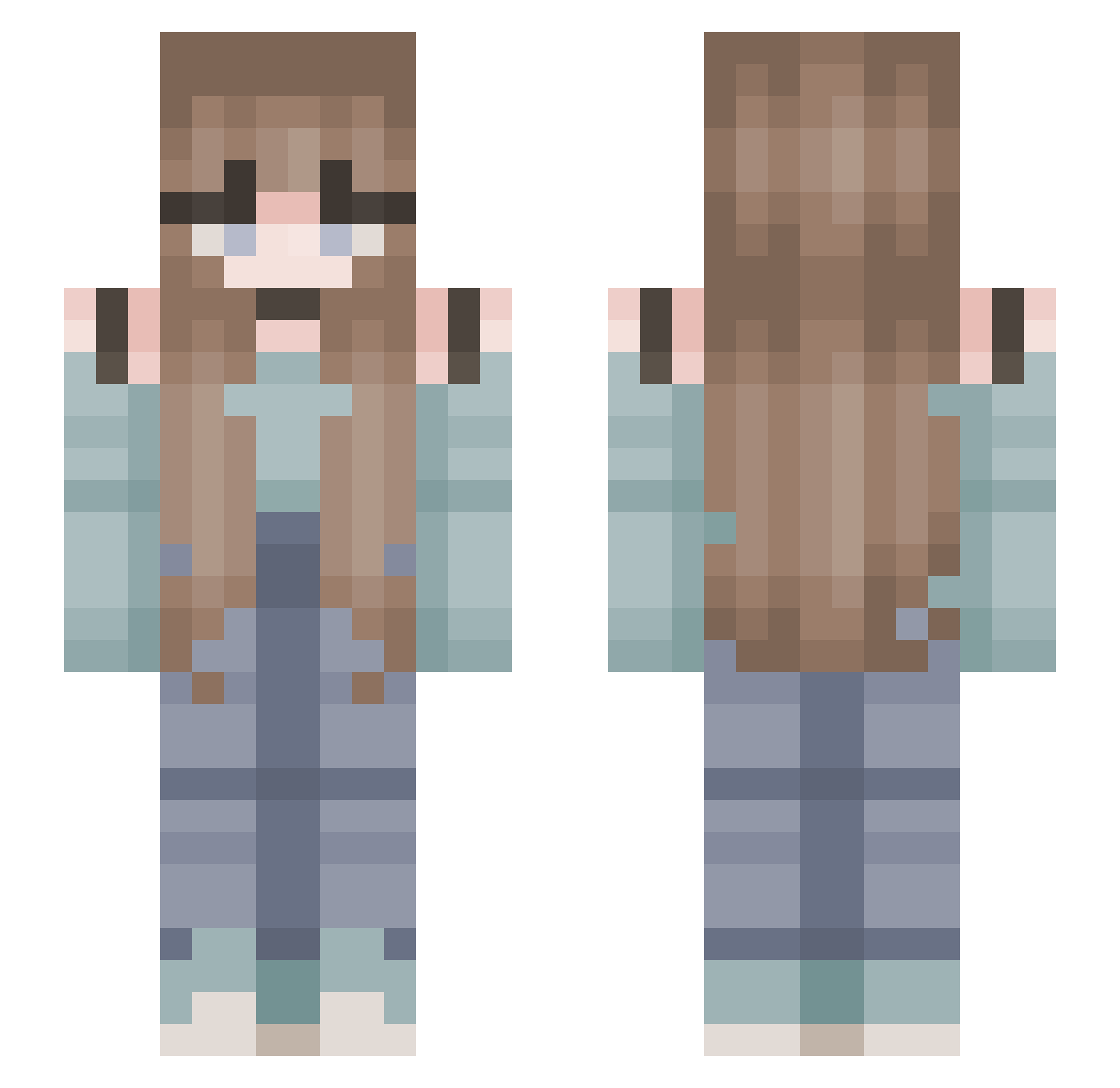 RoxDog1 Minecraft skin, front and back view