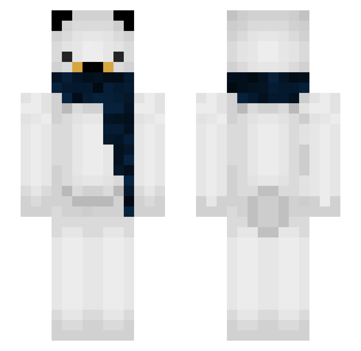 DebonairPurse31 Minecraft skin, front and back view