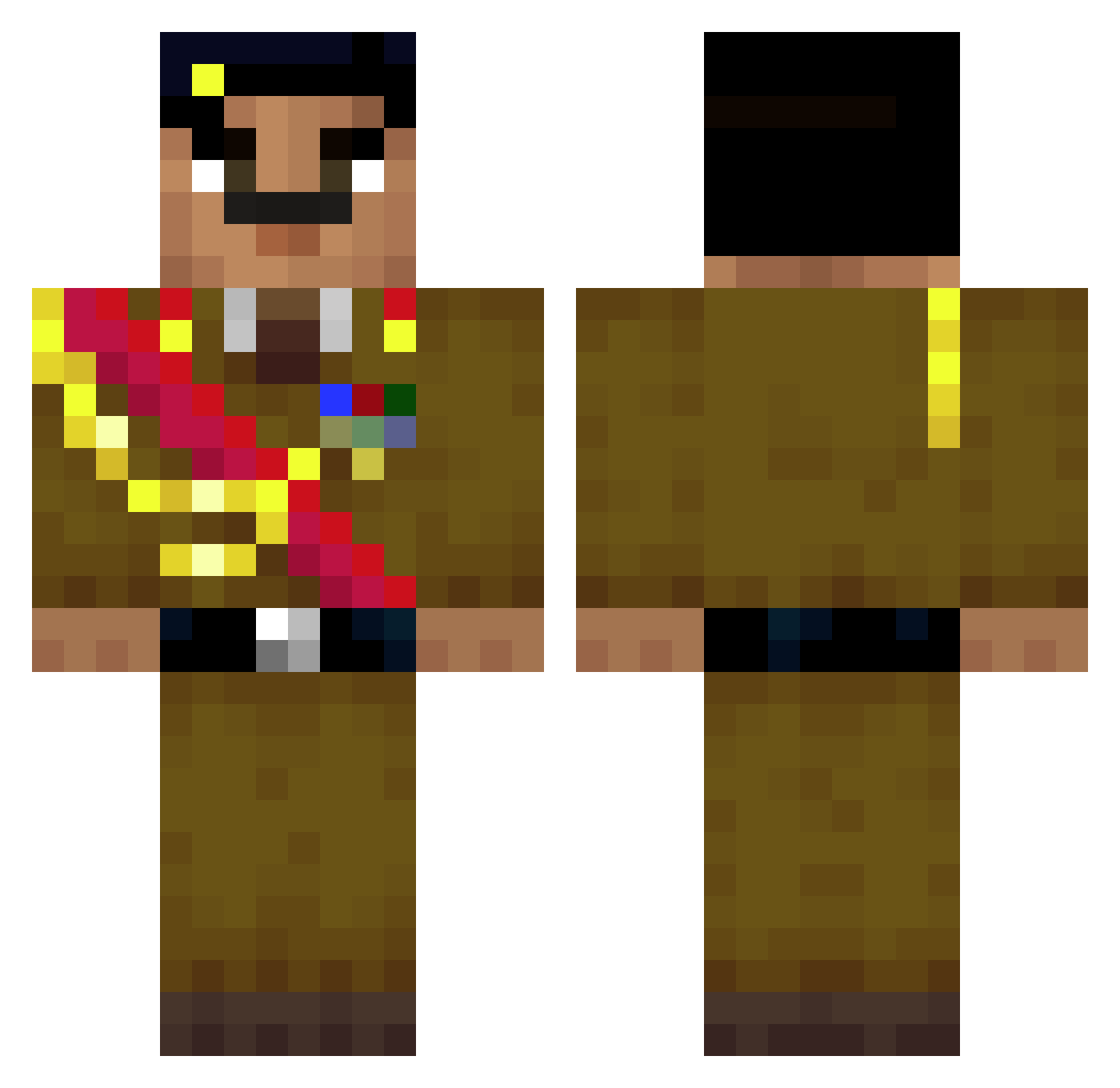desperado30_ Minecraft skin, front and back view