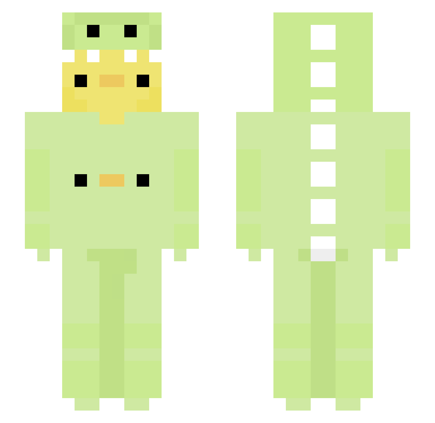blog102203 Minecraft skin, front and back view