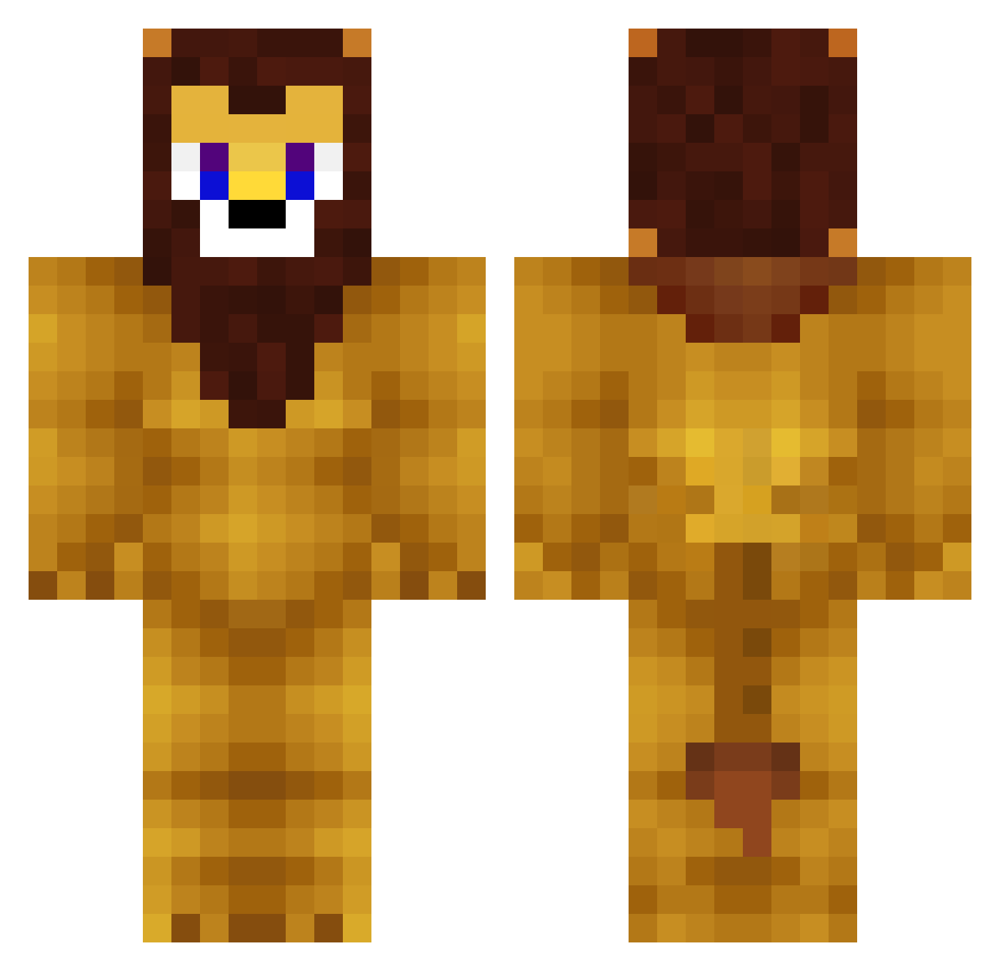 NikolaiHN Minecraft skin, front and back view