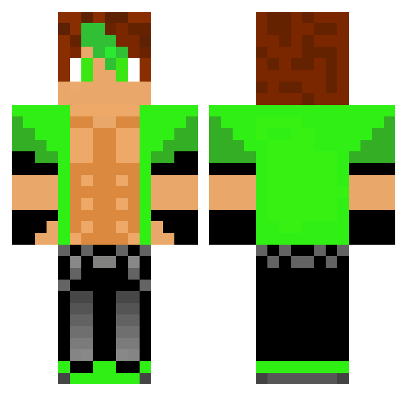 Collinboy6 Minecraft skin, front and back view
