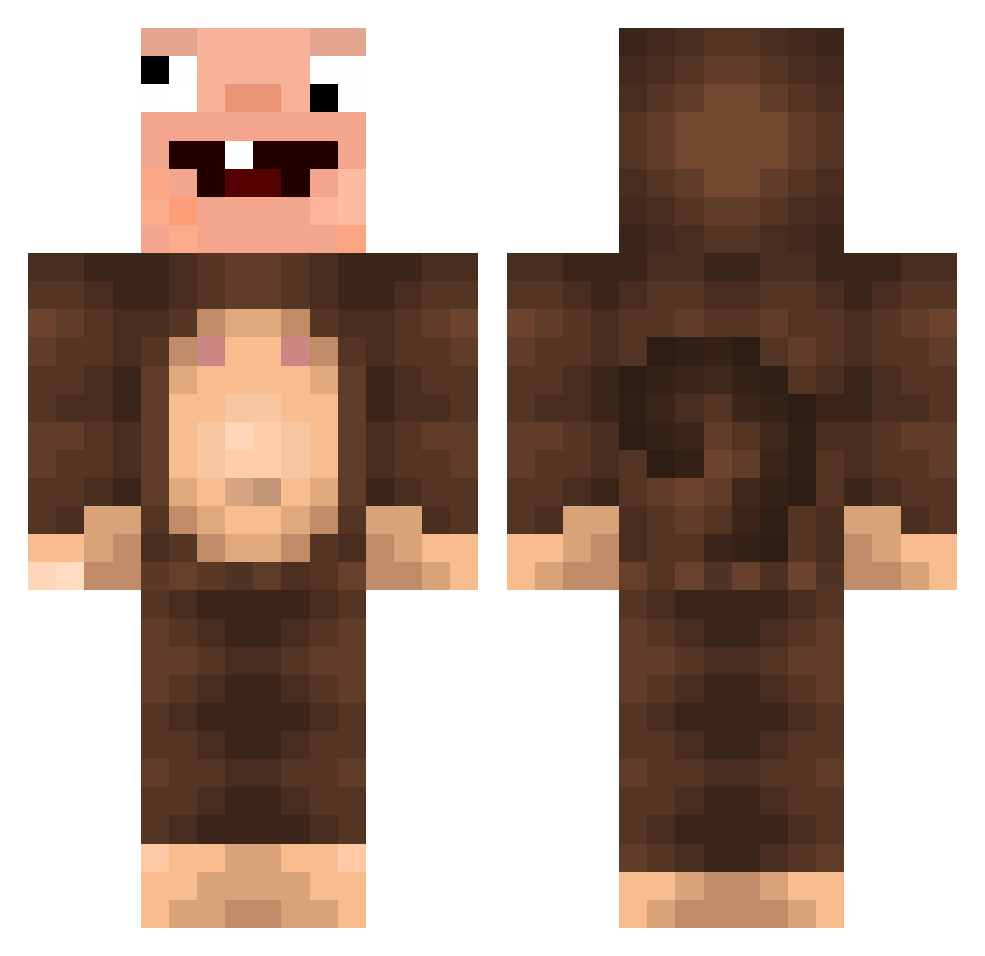 DagiCsoki Minecraft skin, front and back view