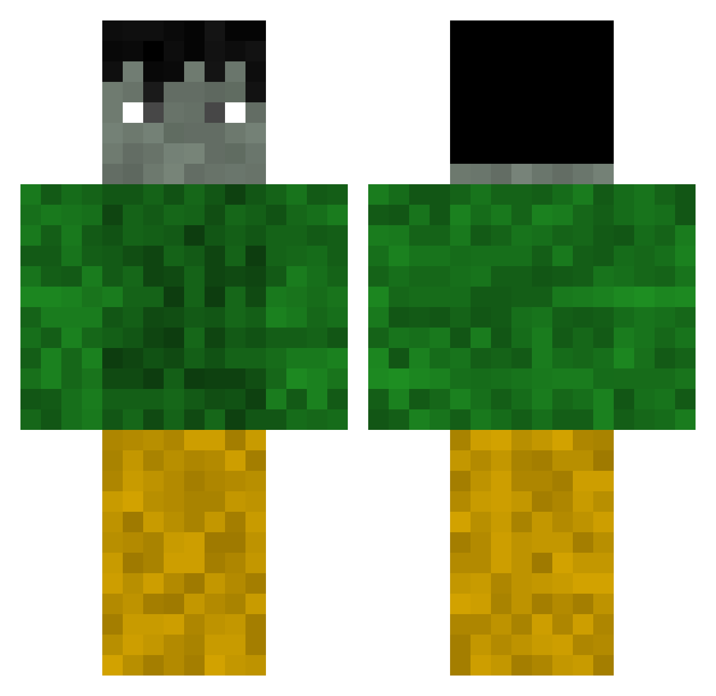 MaorRasin Minecraft skin, front and back view