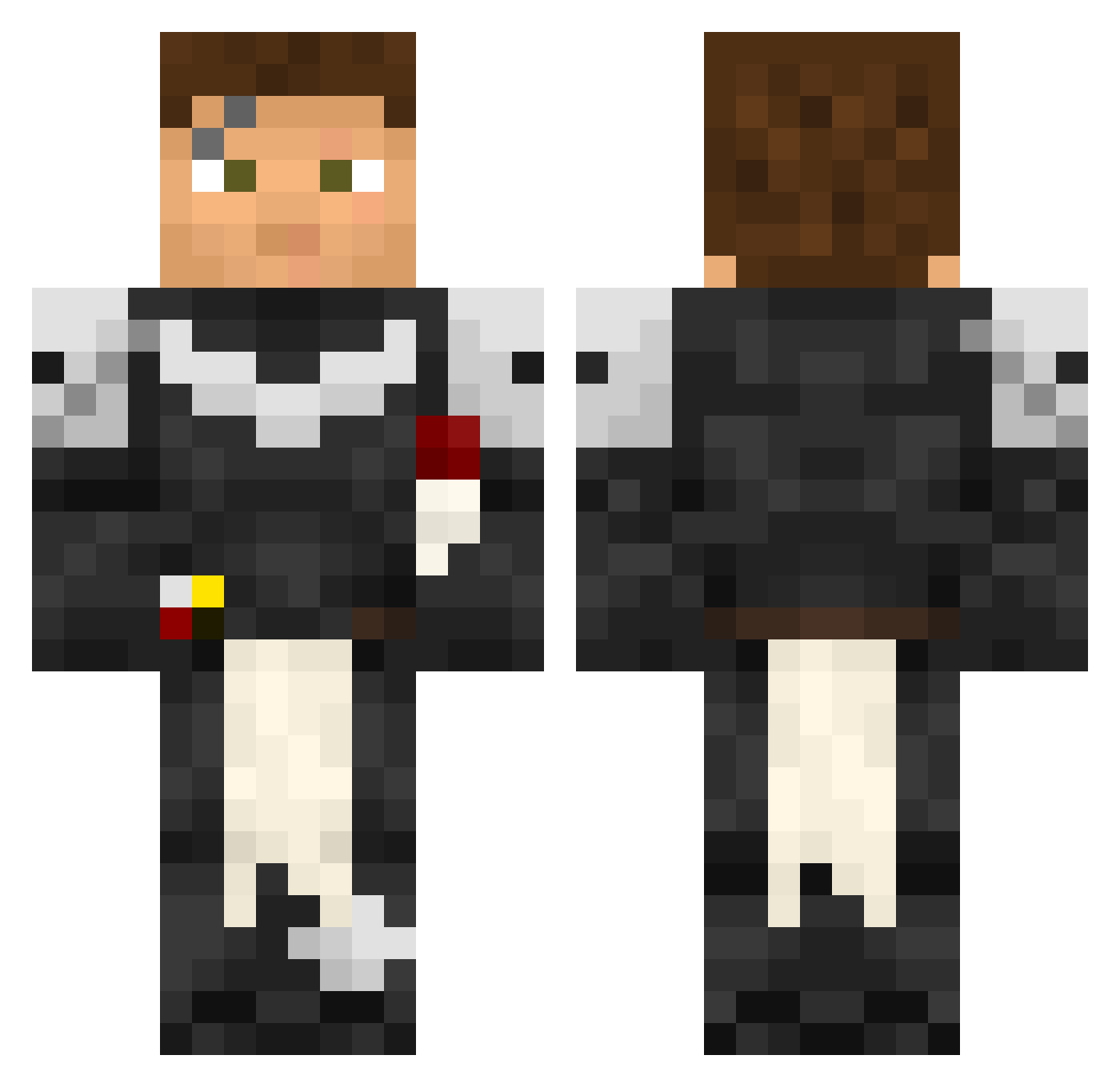 Sniper42069 Minecraft skin, front and back view