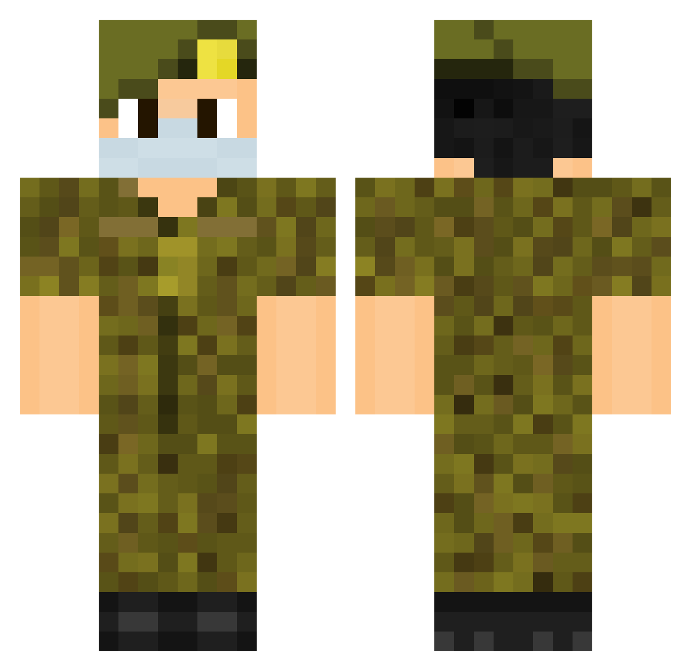 Dylariant Minecraft skin, front and back view