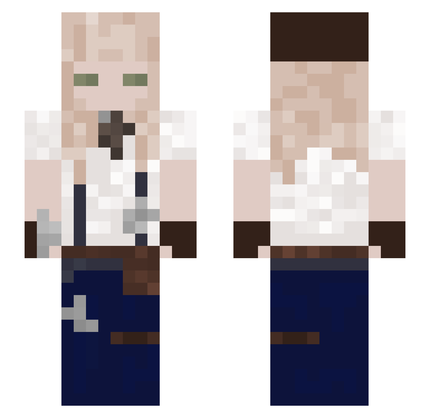 SquidBoy101 Minecraft skin, front and back view