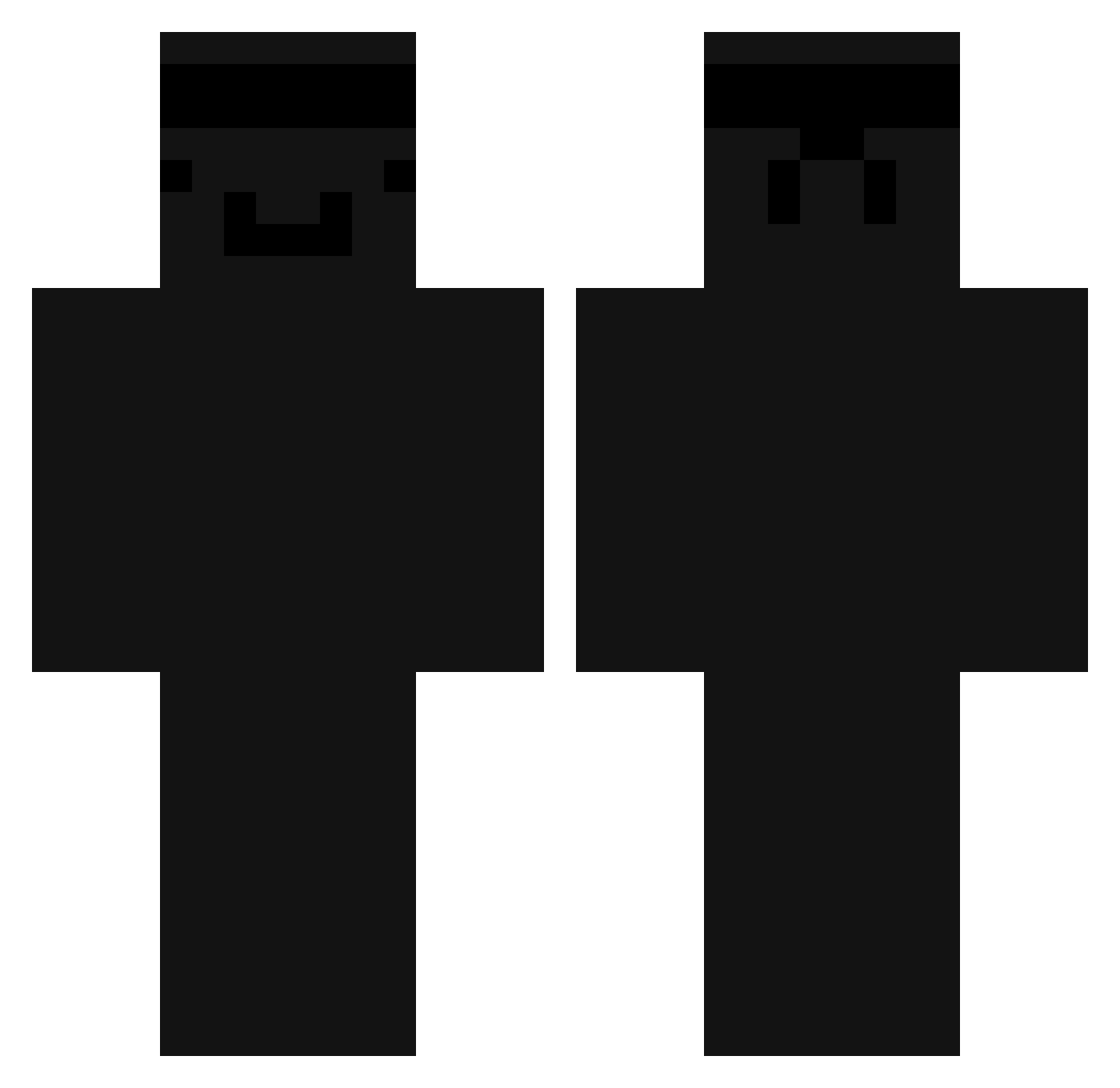 IIINeoo Minecraft skin, front and back view
