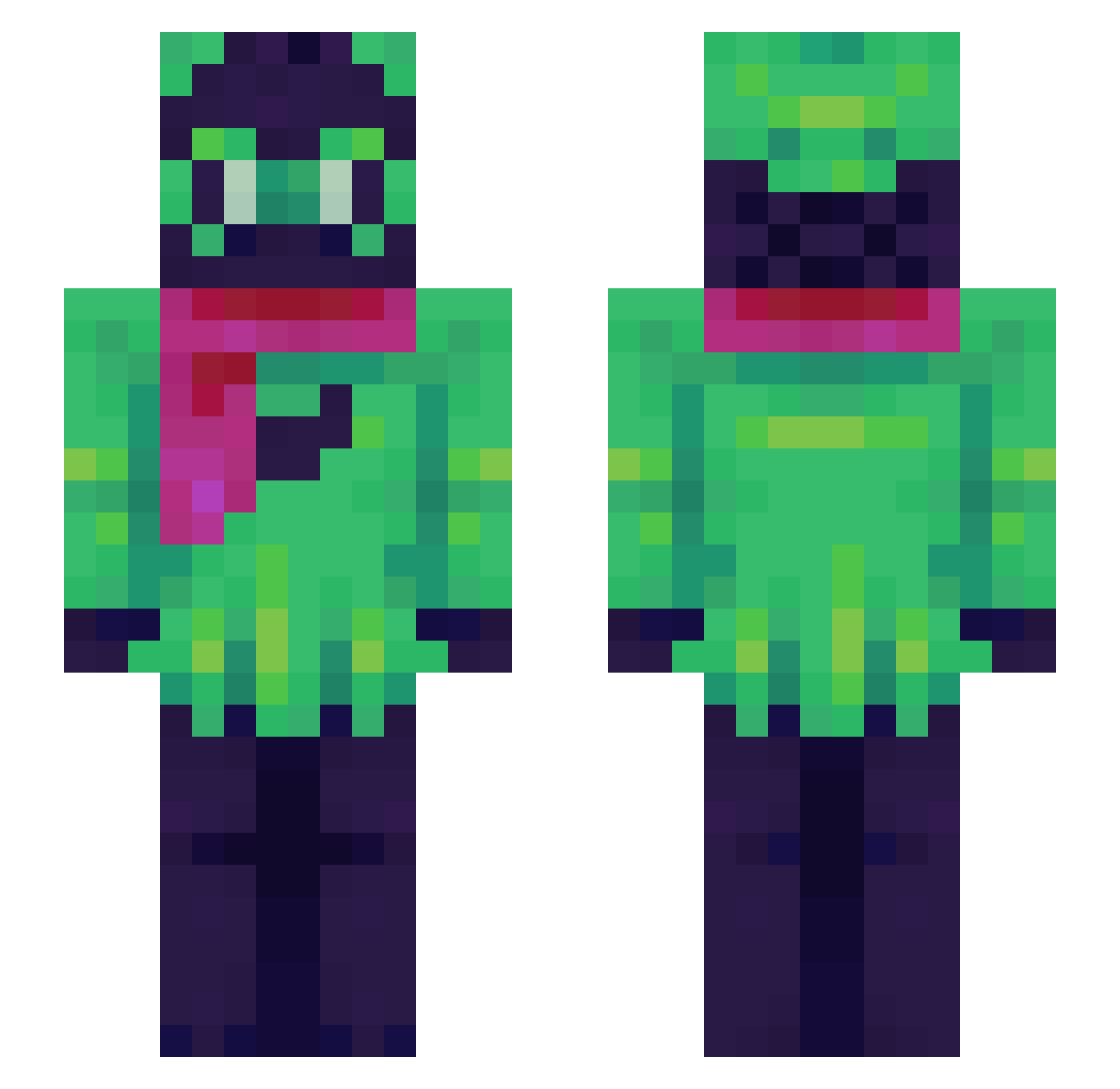 siIIy_wiIIy Minecraft skin, front and back view
