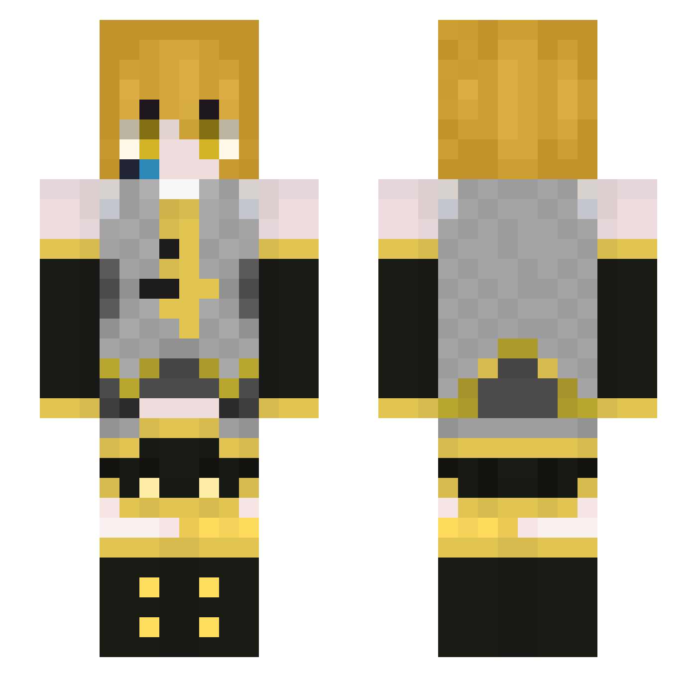 fandaprochy Minecraft skin, front and back view