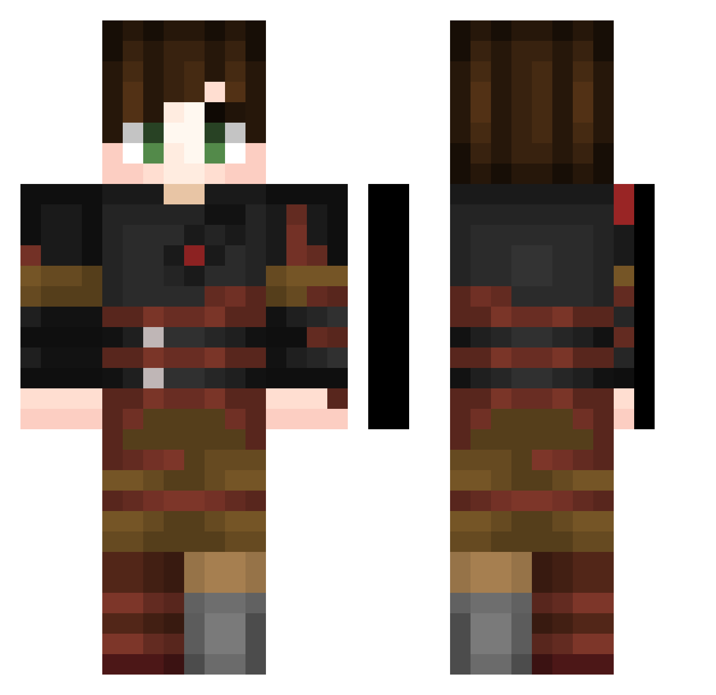 LeoJac2017 Minecraft skin, front and back view