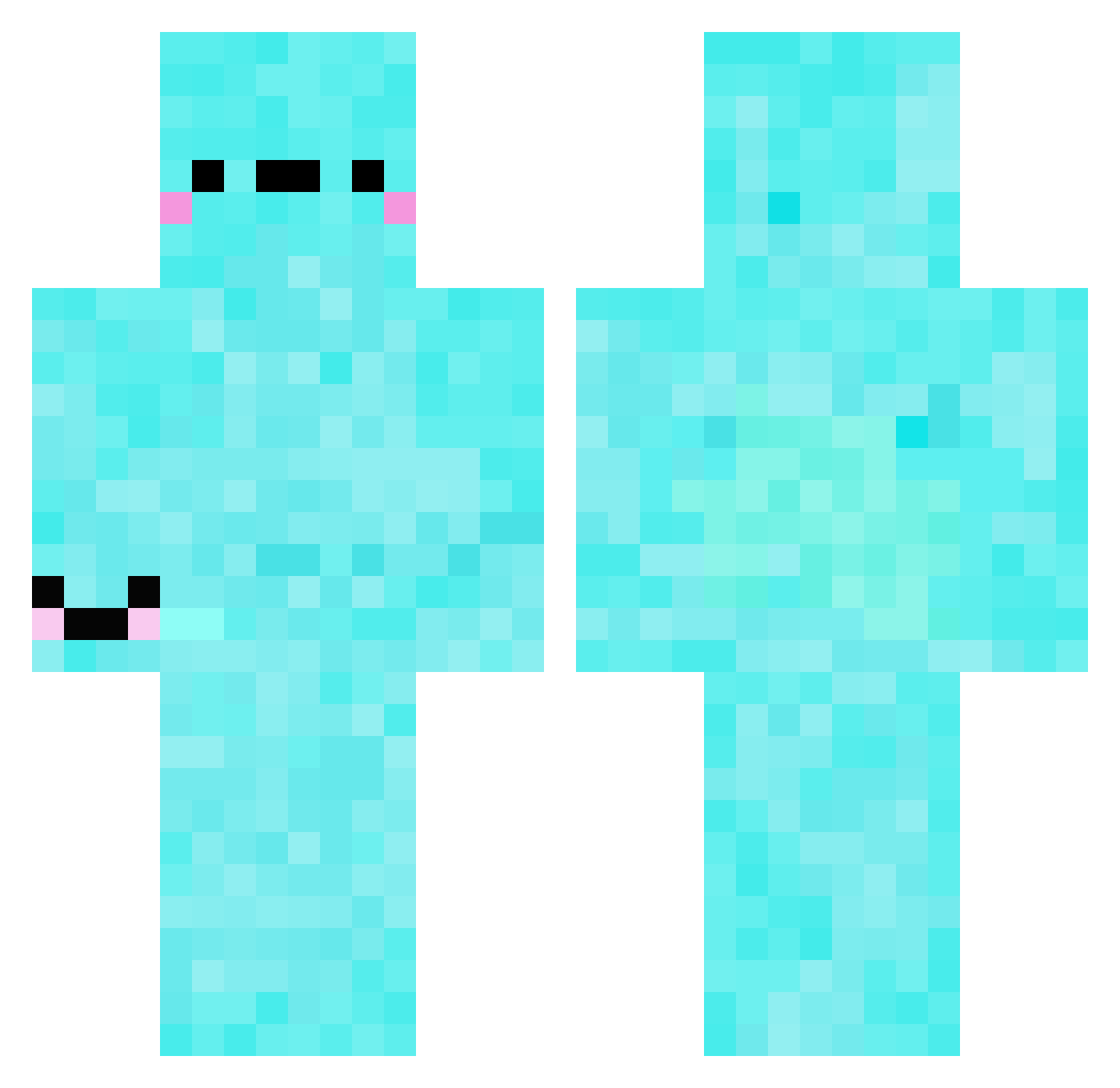 monssfisch Minecraft skin, front and back view
