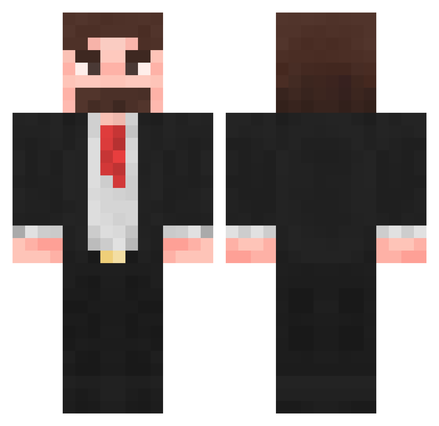 BossMatveyka69 Minecraft skin, front and back view