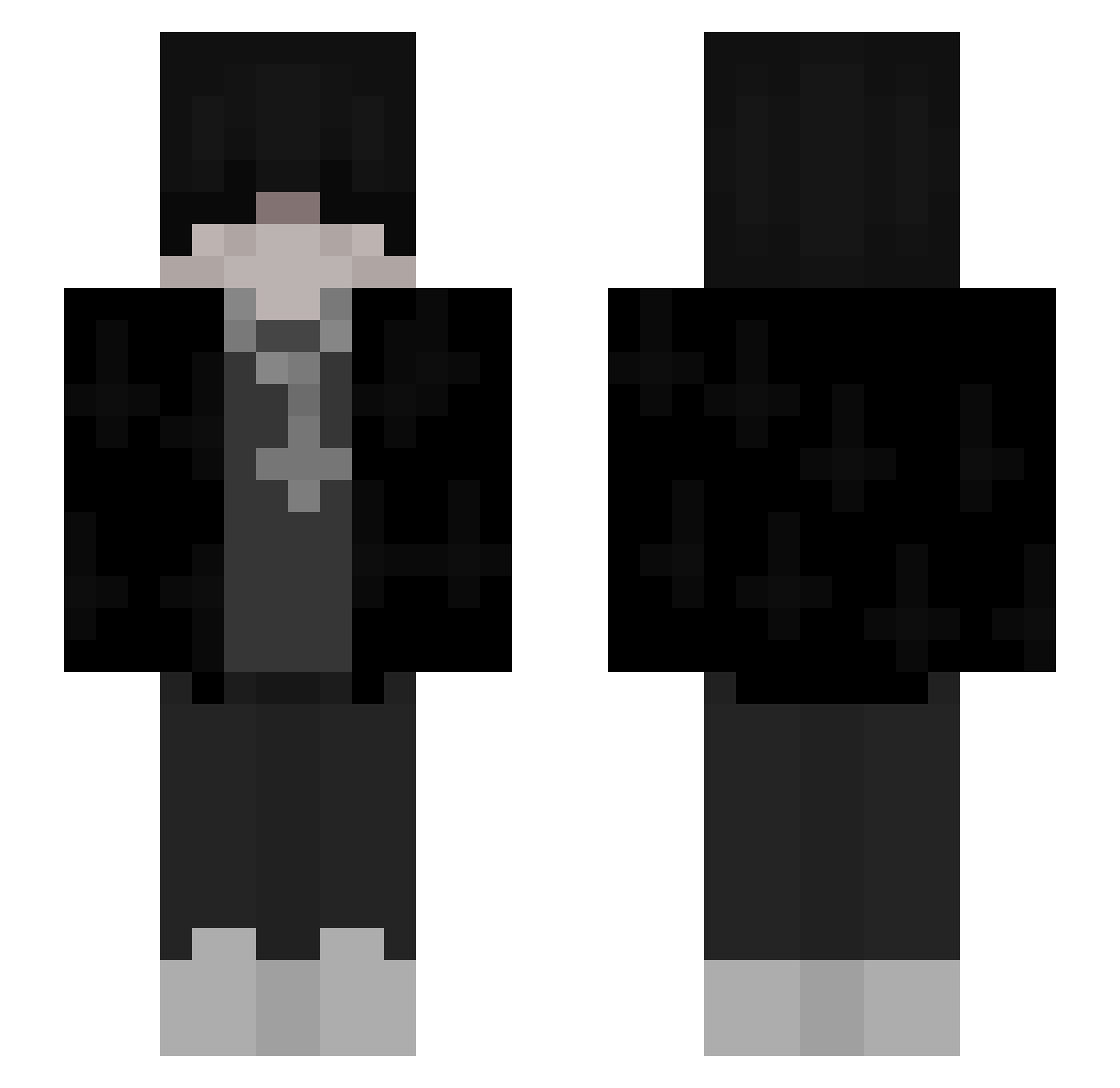 SunKnight0 Minecraft skin, front and back view