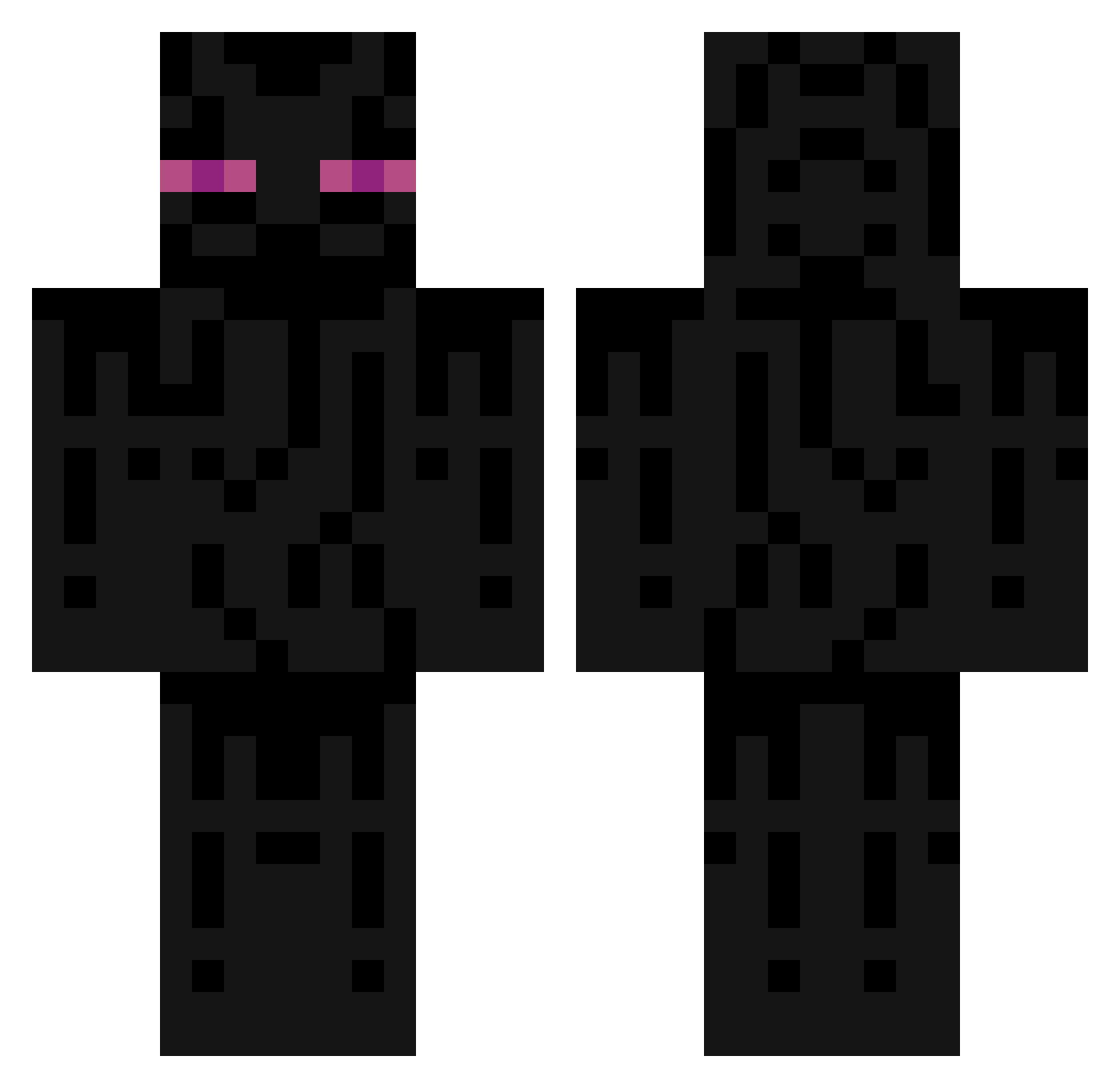 flowerpots Minecraft skin, front and back view