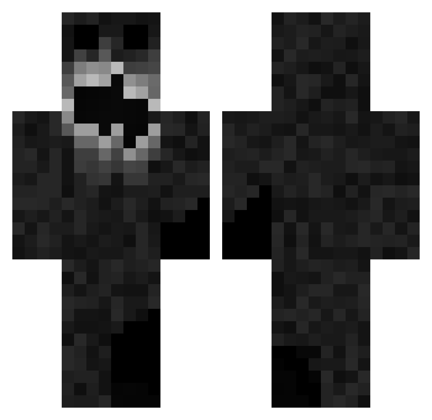 dokjoong Minecraft skin, front and back view