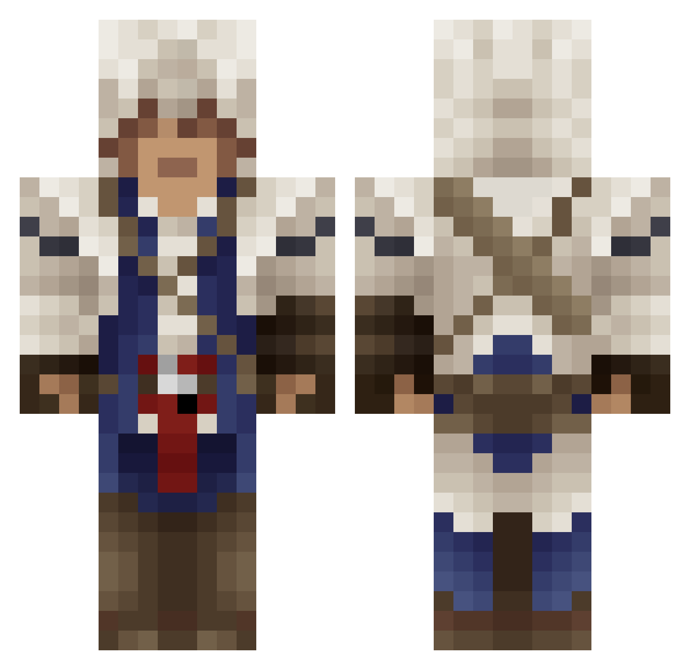 WilhelmVonStuhl Minecraft skin, front and back view