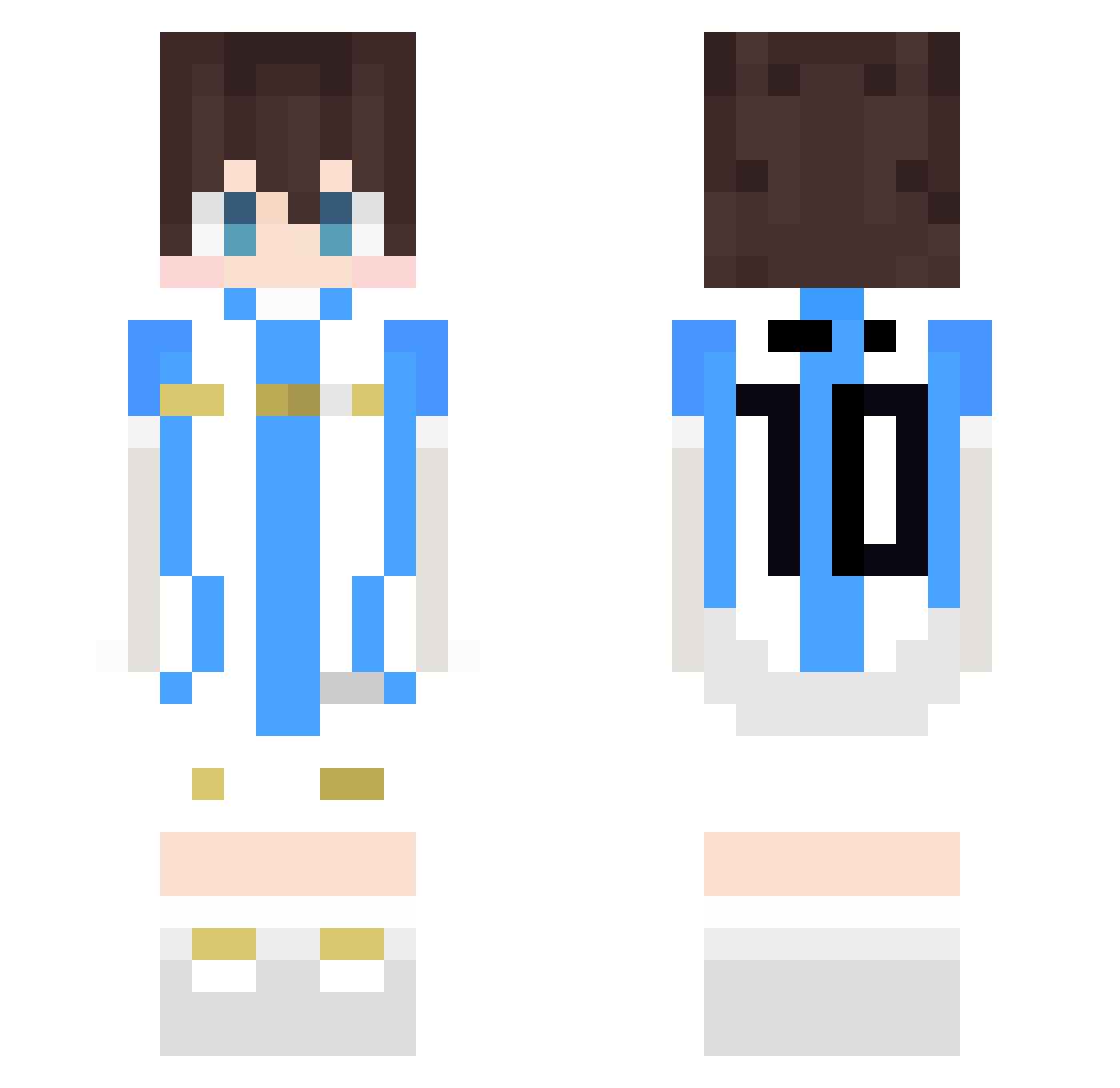 BenjaSDR Minecraft skin, front and back view