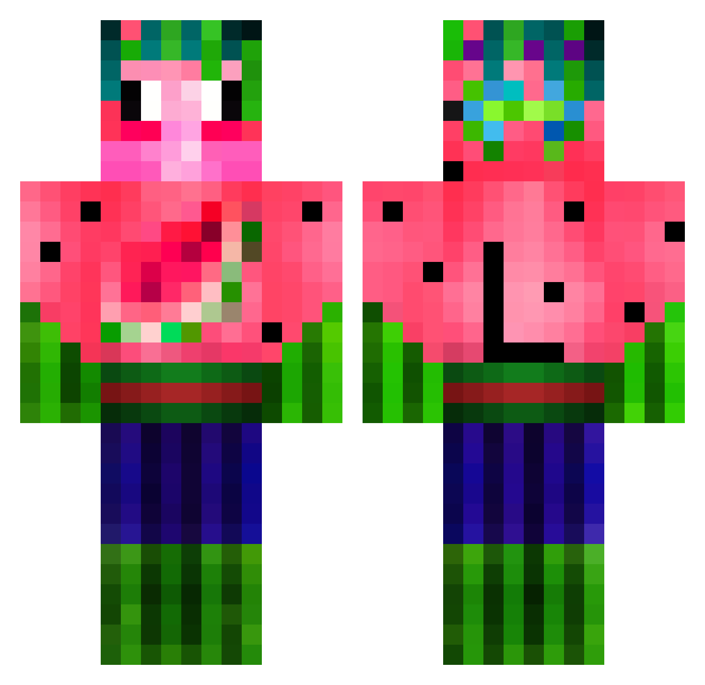 thrashrrr Minecraft skin, front and back view